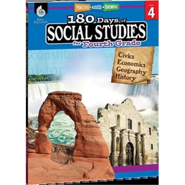 Shell Education Shell Education 51396 180 Days of Social Studies Daily Practice Workbook for Fourth Grade 51396